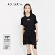 MO&Co.【涼感】【安心品質(zhì)】蝴蝶結(jié)印花短袖圓領(lǐng)寬松T恤黑色小白T上衣 黑色-第2批 M 165