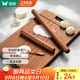 雙槍?zhuān)⊿uncha）紅檀木搟面杖家用實(shí)木桿面棒搟面棍餃子皮神器（L60*φ3.6cm）