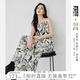 對白X凱伊萊文聯(lián)名浪漫碎花吊帶連衣裙女2025夏裝新款高級感裙子 黑白花 M