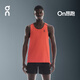 On昂跑 Performance Tank 男款輕量跑步背心 Flame 橘紅色 M