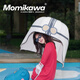 Momikawa關(guān)曉彤網(wǎng)紅同款時(shí)尚頭盔傘創(chuàng)意傘不撞款小眾帽子傘晴雨兩用長(zhǎng)柄傘 灰色頭盔傘-全方位包裹