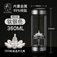茶之戀999純銀茶水分離泡茶杯雙層玻璃商務(wù)男士水杯送禮品車(chē)載鈦杯 純銀花開(kāi)見(jiàn)佛+臻鈦版銀色