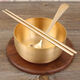 樂宏駿韓式食品級(jí)銅碗純銅家用飯碗白癜風(fēng)補(bǔ)銅餐具銅勺子個(gè)人專用金飯碗 銅碗＋銅勺子+銅筷子