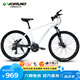 沃雷頓紅日300碟剎24變速內(nèi)走線(xiàn)鋁合金車(chē)架山地自行車(chē)成人學(xué)生代步單車(chē) 白銀色26*17寸（身高165-180cm)