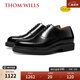 THOM WILLS【明星同款】ThomWills內(nèi)增高皮鞋男商務(wù)正裝牛津鞋新郎結(jié)婚鞋 黑色亮皮B772-1 39 /6.5碼