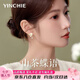 銀千惠耳釘女999足銀耳環(huán)女耳飾品時(shí)尚高級(jí)感七夕情人節(jié)生日禮物送女友