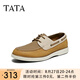 他她（TATA）英倫復(fù)古皮鞋男款商務(wù)休閑鞋2025夏季新款船鞋MGE01BM5 棕/卡其/駝 40