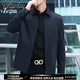 Walker Shop夾克外套男春夏新款【精選100%長(zhǎng)絨棉】輕奢商務(wù)休閑茄克衫男裝 藏藍(lán) 【翻領(lǐng)款】 XL /180