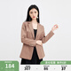 秋水伊人通勤西服春裝新款女裝時(shí)尚設(shè)計(jì)感百搭顯瘦休閑西裝外套女 橡皮粉 L