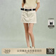 歐時力OCHIRLY 包臀牛仔褲裙短裙半身裙氣質(zhì)配腰帶女2025春夏新款 杏仁黃 S