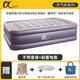 阿爾法三層充氣床墊家用氣墊床加高加厚沖氣床電動(dòng)充氣簡(jiǎn)易折疊打地鋪床 不帶靠背+蓄電泵 長(cháng)203*寬152*高52cm