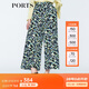 PORTS寶姿  新品商場同款女褲女裝高腰闊腿長褲女休閑褲LN8P056HPV001 黑色印花 XS (2)