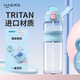 哈爾斯（HAERS） 星語隨手杯Tritan高顏值大容量塑料水杯雙飲夏日杯子g 藍色1L【Tritan材質(zhì)】