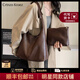 CRTNZO KROEZ輕奢包包女包2025年新款大容量女士單肩托特包生日七夕情人節(jié)禮物 咖啡色-CK包送女友老婆閨蜜媽媽