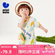 迷你巴拉恐龍連體衣外出爬服純棉男女童寶寶不易變形萌趣夏季