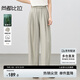 尚都比拉都市通勤風(fēng)休閑褲女夏季高腰顯瘦九分褲松緊腰百搭氣質(zhì)高級(jí)感褲子