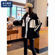 棉致撞色沖鋒衣外套女短款2025年春季新款小個(gè)子韓版百搭休閑運(yùn)動上衣 黑色 春秋-精品雙層 L 建議105-115斤