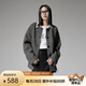 歐時力OCHIRLY小香風(fēng)毛呢外套女上衣寬松復(fù)古通勤2025春季新品 黑色 XS