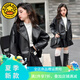 G. DUCKKIDS童裝女童秋季外套2025新款兒童皮衣春秋款時髦洋氣女孩衣服 黑色 110 尺碼4~5歲【100-110cm】