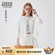 Teenie Weenie小熊女裝毛針織衫2025夏季新款休閑簡(jiǎn)約學(xué)院針織開衫空調(diào)衫 白色 S