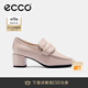 愛步（ECCO）樂福鞋女 25年新款優(yōu)雅淺口正裝單鞋粗跟高跟鞋女 型塑291903 灰粉色29190301386 39