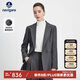 Navigare意大利小帆船女士通勤休閑西服簡約利落西裝外套2331804506 灰XL