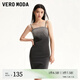 VEROMODA牛仔連衣裙24秋新款可調(diào)節(jié)吊帶修身顯瘦后拉鏈323342029 J09深牛仔灰色A M 165/84A