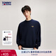 TOMMY JEANS男女復(fù)古休閑金色鑲邊簽字體字母寬松美式圓領(lǐng)T恤衛(wèi)衣17784 深藍色C87 L