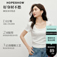 紅袖優(yōu)可絲正肩短袖T恤夏季新款女裝基礎(chǔ)百搭U領(lǐng)修身顯瘦休閑上衣 本白001 M