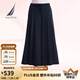 諾帝卡（NAUTICA）【商場(chǎng)同款】女裝25春夏新款時(shí)尚休閑打褶闊腿長(zhǎng)褲女51PO03 藏青4NV L