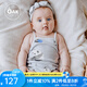 OAK FAMILY初生嬰兒吊帶包屁衣夏薄款莫代爾哈衣爬服男女寶寶衣服 包屁衣-胖達熊 (不含發(fā)帶) 90cm （推薦1~2歲）