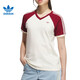 ADIDAS阿迪達斯三葉草女子經(jīng)典運動休閑短袖V領T恤KE6163 KE6163 M