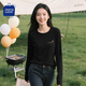 JEANSWEST CLUB真維斯T恤女2025新款寬松休閑春秋款長(cháng)袖女純棉透氣時(shí)尚女士上衣