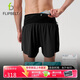 Flipbelt 飛比特空氣褲3.0男士腰包短褲透氣跑步運(yùn)動(dòng)褲5英寸 經(jīng)典黑 XL 