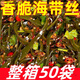 50袋海帶絲香辣泡椒開袋即食海帶絲休閑零食整箱小包裝下飯菜涼拌 香辣海帶絲 整件50袋【爽口下飯零食】