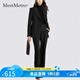 MeetMetro瑪依爾2025春新款職業(yè)西裝套裝女氣質(zhì)通勤西服西褲兩件套 黑色【現貨】 XL