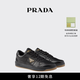 PRADA/普拉達【禮物】男士Downtown Nappa羊皮革運動鞋鞋子 黑色 41.5 （7.5）
