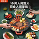 摩樂(lè)佳韓式電烤盤(pán)家用無(wú)煙插電烤肉盤(pán)麥飯石不粘鍋電烤盤(pán)大功率燒烤爐戶(hù)外野餐BBQ燒烤盤(pán)多功能電烤盤(pán) 36cm【800W+插電+5檔調(diào)節(jié)】 1層