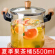 瑜品佳冷水壺夏季家用大容量耐高溫冷泡水果茶果汁桶放冰箱玻璃涼水桶 【5500ML】玻璃果茶桶