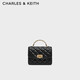 CHARLES&KEITH25秋季新款菱格鏈條手提斜挎包小方包CK2-50701608