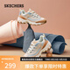 斯凱奇（Skechers）奶茶熊女鞋秋季厚底老爹鞋軟底百搭熊貓鞋休閑運動鞋149238