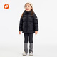 帕西爺爺兒童羽絨服短款95絨連帽加厚保暖男童女童羽絨服25137 炭黑 120 充絨量115g