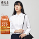 雅戈?duì)枺╕OUNGOR）長(zhǎng)袖襯衫女素色DP免燙襯衫純棉面料舒適抗皺平整易打理 VLDP10171BFW白色 36