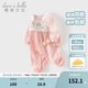 戴維貝拉（DAVE＆BELLA）新生兒衣服女寶寶爬服哈衣2025秋裝新款中國風小童漢服連體衣 灰粉色【現(xiàn)貨】 80cm （建議身高73-80cm）