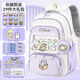 潮方向線(xiàn)條小狗聯(lián)名動(dòng)漫大容量書(shū)包減負二次元小學(xué)生3-6年級初中生背包 紫色A款 贈二十九件套