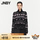 JNBY/江南布衣【100%綿羊毛】春秋針織開衫費爾島毛衣5O9313090 690/雜粉 M