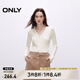 ONLY秋季簡(jiǎn)約百搭高級(jí)感V領(lǐng)修身顯瘦針織衫女|12433B005 A43 奶油白色 M