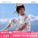 愛(ài)慕兒童家居服男童孩蘭精莫代爾短袖上衣七分褲睡衣套裝男藍(lán)鯨150