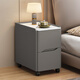 滑輪超窄實(shí)木床頭柜簡(jiǎn)約現代迷你巖板床邊柜可移動(dòng)帶滾輪臥室邊柜 淺灰【板式框架】 正面30*側面40*高度50