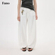 fano studios范洛Fano 極簡(jiǎn)垂感微彎刀修飾腿型一字袋牛仔褲女2025新款夏薄款 白色 現貨 M